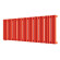 Стальной трубчатый радиатор отопления Empatiko Takt L1-1192-300 Scarlet Red