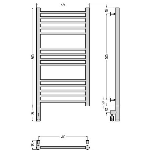 Электрический полотенцесушитель Сунержа Богема 3.0 прямая 800х400 МЭМ левый (Без покрытия) Электрический полотенцесушитель Сунержа Богема 3.0 прямая 800х400 МЭМ левый (Без покрытия)