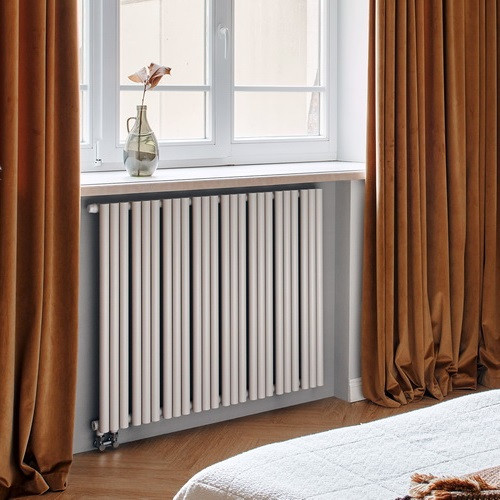 Стальной трубчатый радиатор отопления Empatiko Takt L1-1312-300 Cream Grey