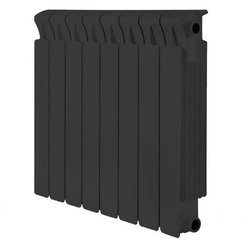 Биметаллический радиатор отопления Rifar Monolit 500 12 секций Антрацит