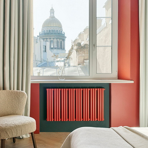 Стальной трубчатый радиатор отопления Empatiko Takt S1-1792-300 Scarlet Red