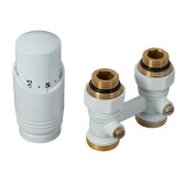 Комплект для нижнего подключения Delta прямой D=50 мм, G 3/4 x 3/4 с термоголовкой M30x1,5 (Белый глянцевый) Комплект для нижнего подключения Delta прямой D=50 мм, G 3/4 x 3/4 с термоголовкой M30x1,5 (Белый глянцевый)