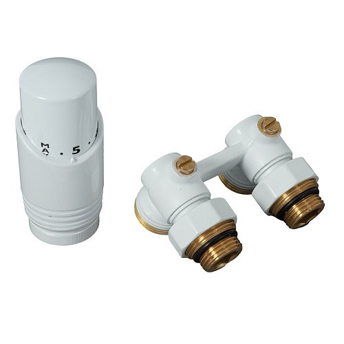 Комплект для нижнего подключения Delta угловой D=50 мм, G 3/4 x 3/4 с термоголовкой M30x1,5 (Белый глянцевый) Комплект для нижнего подключения Delta угловой D=50 мм, G 3/4 x 3/4 с термоголовкой M30x1,5 (Белый глянцевый)