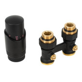 Комплект для нижнего подключения Delta прямой D=50 мм, G 3/4 x 3/4 с термоголовкой M30x1,5 (Черный матовый) Комплект для нижнего подключения Delta прямой D=50 мм, G 3/4 x 3/4 с термоголовкой M30x1,5 (Черный матовый)