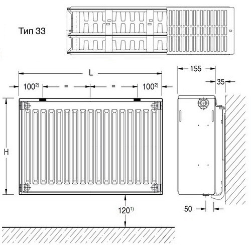 Buderus Logatrend K-Profil Тип 33  Buderus Logatrend K-Profil Тип 33