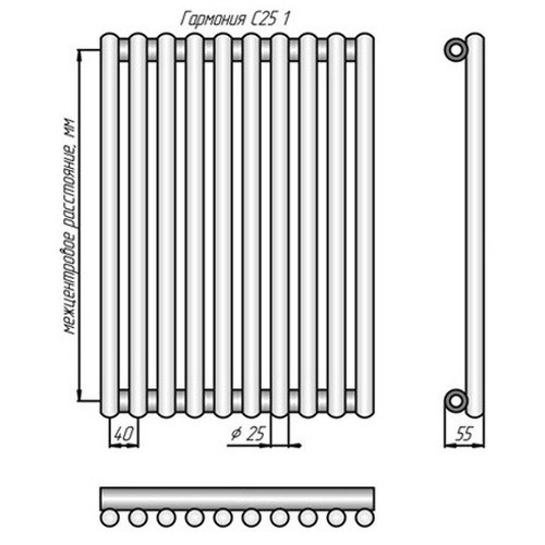 Стальной трубчатый радиатор отопления КЗТО Гармония С25 1-2000-20 Стальной трубчатый радиатор отопления КЗТО Гармония С25 1-2000-20