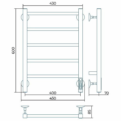 Электрический полотенцесушитель Larusso Феличия П5 400х600, RAL 9003 (сигнальный белый) Электрический полотенцесушитель Larusso Феличия П5 400х600, RAL 9003 (сигнальный белый)