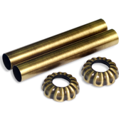 Комплект декоративных трубок "ретро" SR Rubinetterie L.160 x D.18-20-1/2", бронза Комплект декоративных трубок "ретро" SR Rubinetterie L.160 x D.18-20-1/2", бронза