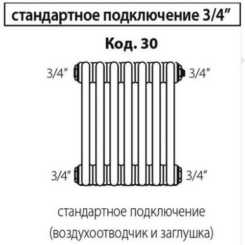 Стальной трубчатый радиатор отопления IRSAP TESI 21800 T30 8 секций Стальной трубчатый радиатор отопления IRSAP TESI 21800 T30 8 секций