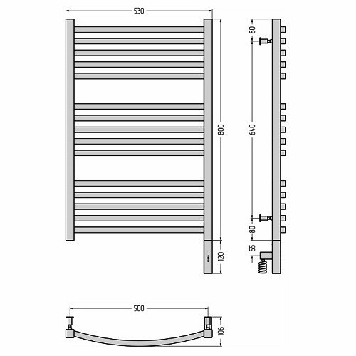 Электрический полотенцесушитель Сунержа Аркус 3.0 800х500 МЭМ правый (Без покрытия) Электрический полотенцесушитель Сунержа Аркус 3.0 800х500 МЭМ правый (Без покрытия)