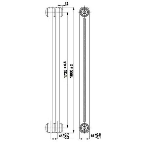 Стальной трубчатый радиатор отопления IRSAP TESI 21800 T30 8 секций, чёрный, RAL 9005 Стальной трубчатый радиатор отопления IRSAP TESI 21800 T30 8 секций, чёрный, RAL 9005