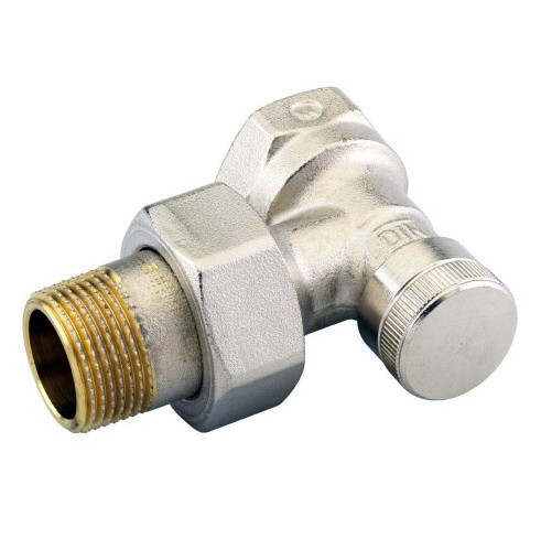 Клапан ручной запорный угловой никелированный Danfoss RLV ДУ-20 мм Клапан ручной запорный угловой никелированный Danfoss RLV ДУ-20 мм