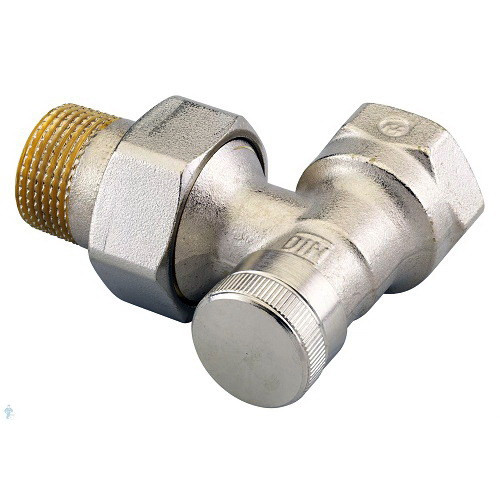 Клапан ручной запорный угловой никелированный Danfoss RLV ДУ-20 мм Клапан ручной запорный угловой никелированный Danfoss RLV ДУ-20 мм