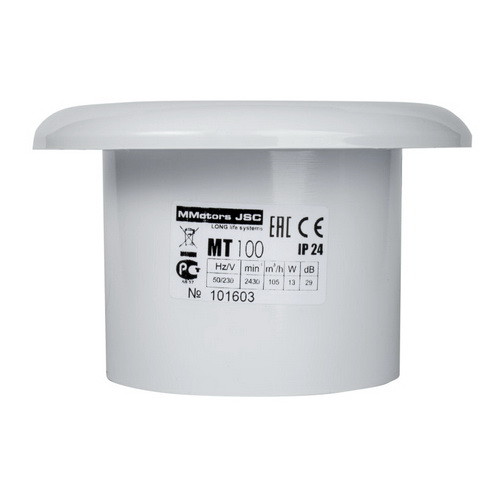 Бытовой вентилятор MMotors МТ 100 круглый, белый (с обратным клапаном) Бытовой вентилятор MMotors МТ 100 круглый, белый (с обратным клапаном)