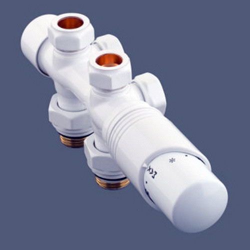 Универсальный узел нижнего подключения Delta DUO с термоголовкой М30х1,5 RAL 9016 (Белый глянцевый) Универсальный узел нижнего подключения Delta DUO с термоголовкой М30х1,5 RAL 9016 (Белый глянцевый)