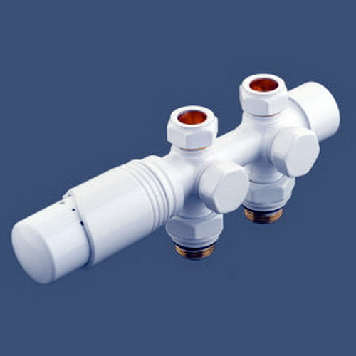 Универсальный узел нижнего подключения Delta DUO с термоголовкой М30х1,5 RAL 9016 (Белый глянцевый) Универсальный узел нижнего подключения Delta DUO с термоголовкой М30х1,5 RAL 9016 (Белый глянцевый)