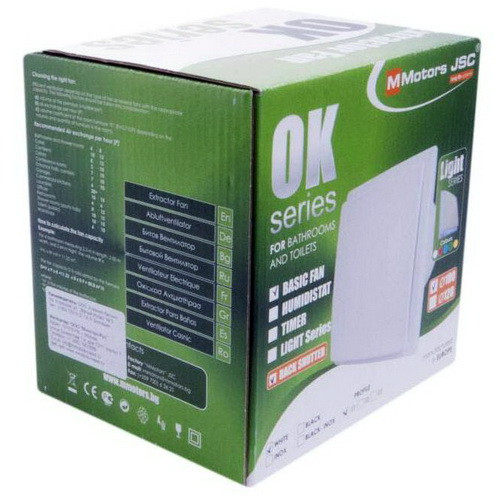 Бытовой вентилятор MMotors ОК 100 квадратный, белый с закрытой панелью Бытовой вентилятор MMotors ОК 100 квадратный, белый с закрытой панелью