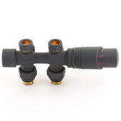 Универсальный узел нижнего подключения Delta DUO с термоголовкой М30х1,5 (Антрацит матовый) Универсальный узел нижнего подключения Delta DUO с термоголовкой М30х1,5 (Антрацит матовый)