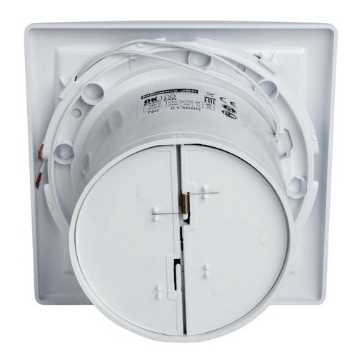 Бытовой вентилятор MMotors ОК 100 квадратный, белый с закрытой панелью  (с обратным клапаном)