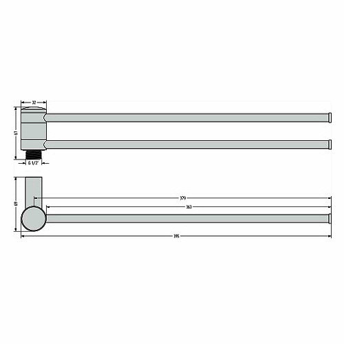 Полотенцедержатель Сунержа 360 / L 400 (Без покрытия) Полотенцедержатель Сунержа 360 / L 400 (Без покрытия)