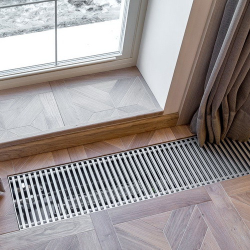 Конвектор внутрипольный КЗТО Бриз 300x100x800 