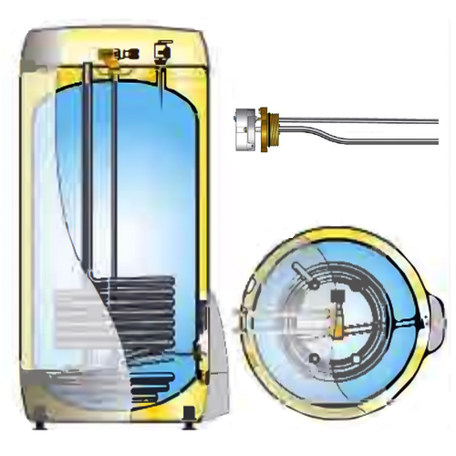 Водонагреватель комбинированного нагрева OSO Saga Coil SC 300/1x230В+1,1м2