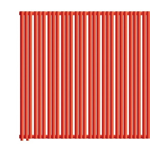 Стальной трубчатый радиатор отопления Empatiko Takt L1-1312-1750 Scarlet Red