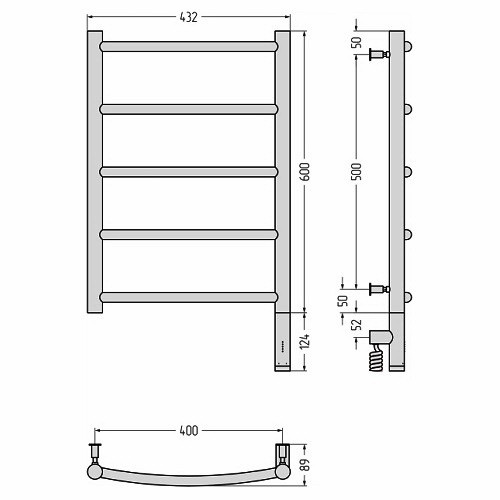 Электрический полотенцесушитель Сунержа Галант 3.0 600х400 МЭМ правый (Без покрытия) Электрический полотенцесушитель Сунержа Галант 3.0 600х400 МЭМ правый (Без покрытия)