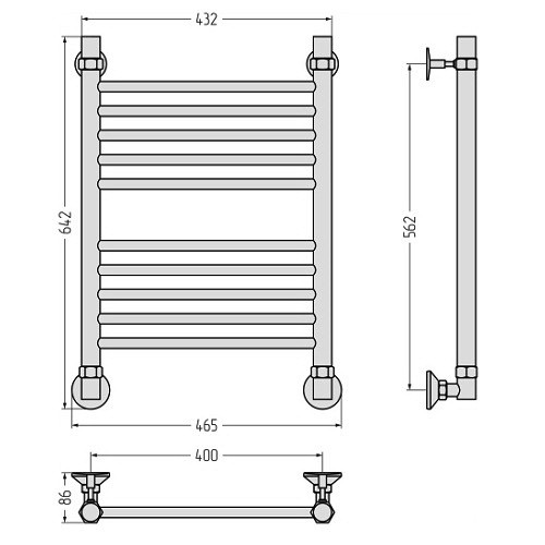 Водяной полотенцесушитель Стилье Аксиома-10 600х400 (Без покрытия) Водяной полотенцесушитель Стилье Аксиома-10 600х400 (Без покрытия)